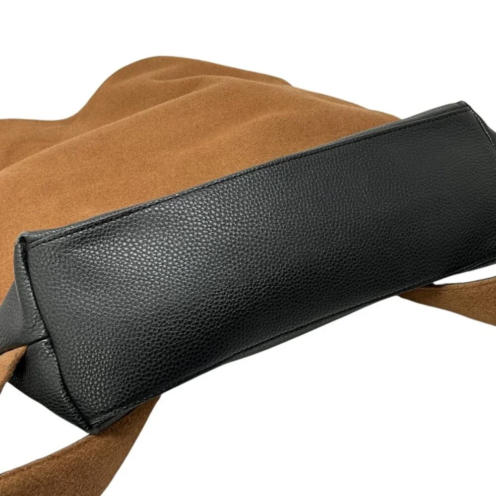 Ted Baker Cashed Fold Over Rucksack Backpack Camel Brown Black Laptop Sleeve - Picture 9 of 11